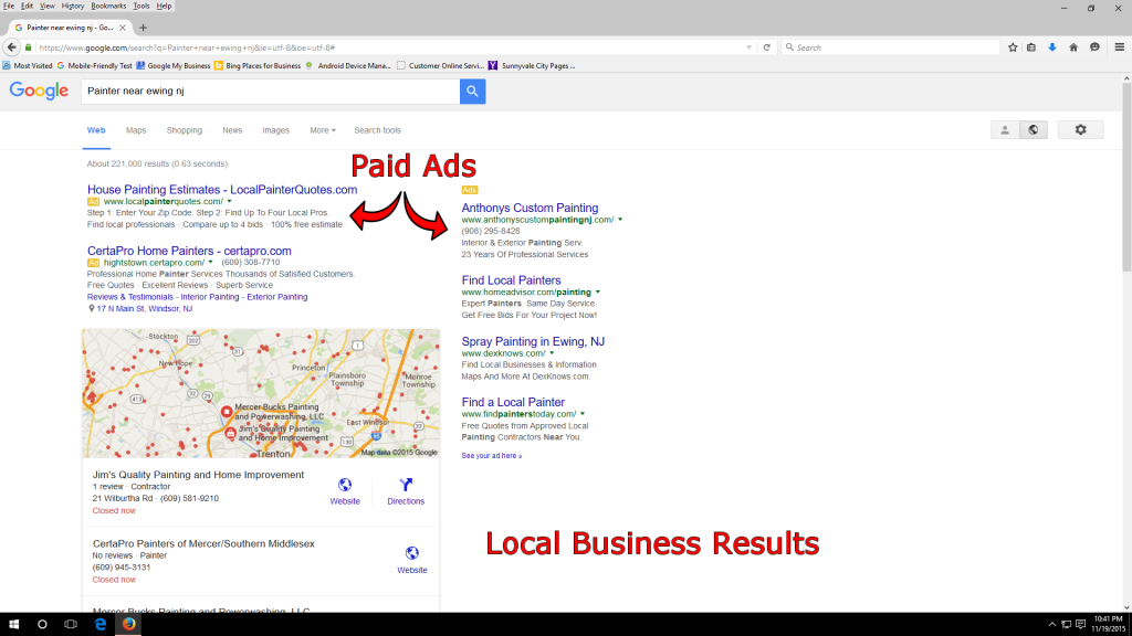 Local Search Example web.fw